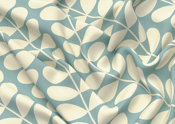 Orla Kiely Solid Stem, Duckegg - Roman Blind - Image 4